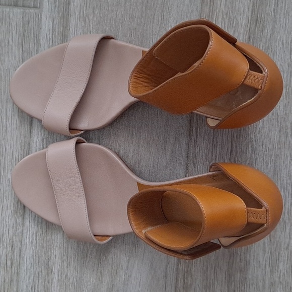 Chloe velcro ankle strap wedge sandals - Picture 2 of 16